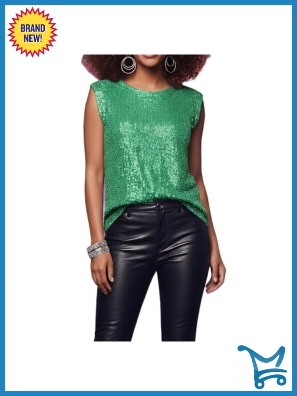 Sparkly Sequin Sleeveless Tank Top Party Clubwear
